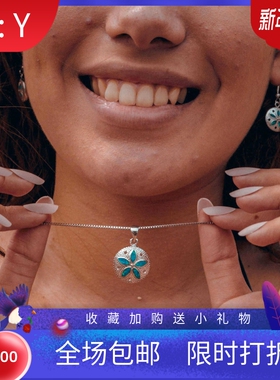 新款Opal澳宝沙钱吊坠澳宝项链时尚彩宝饰品镶进口欧泊