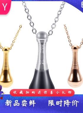 个性时尚32MM水滴状项链钛钢吊坠
