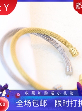 新款厂家欧美百搭简约5MM不锈钢钢丝线电缆线开口手镯热卖女