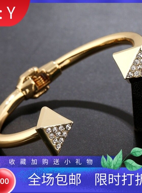 欧美朋克风水晶明星同款现货手环