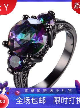 炫彩圆钻锆石现货戒指新品