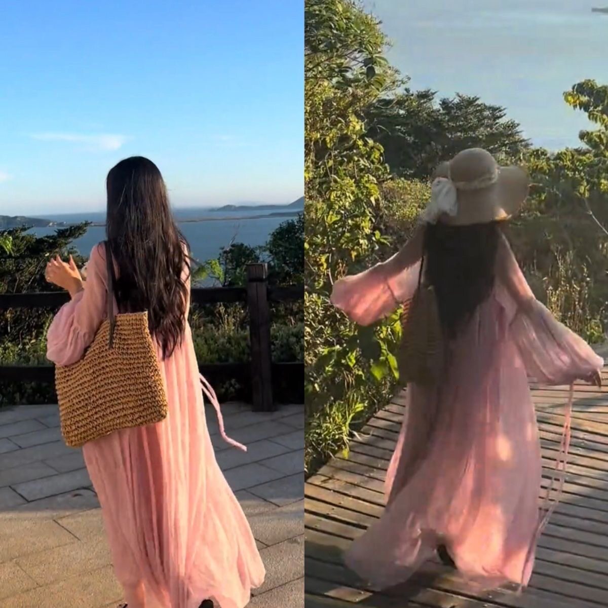 原创设计海边度假约会旅游两件套套裙仙女裙大长裙仙仙的太美啦