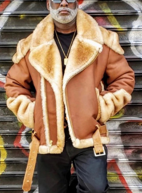 Stylish Uncle temperament classic fur coat大叔气质经典皮草男