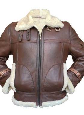 American popular classic fur coat美式流行熏染机车男皮草大衣