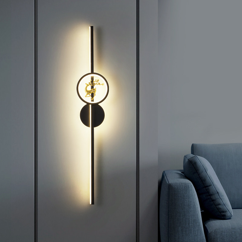 极简长条壁灯卧室床头现代简约轻奢客厅格栅灯电视背景墙过道led