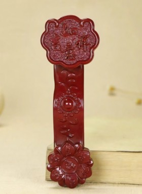 朱砂吉祥如意摆件大六字真言如意流苏乔迁结婚新房礼物挂