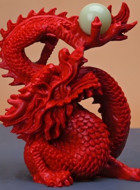 朱砂龙摆件紫金砂龙祥龙生肖龙居家办公商务礼品装饰摆件