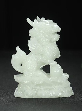 夜光招财镇宅麒麟摆件一对客厅书房家居玄关开业乔迁风水装饰送礼