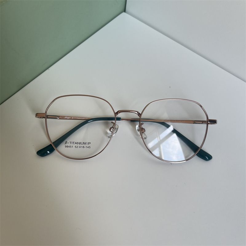 男女通用多边形钛金属超轻眼镜架