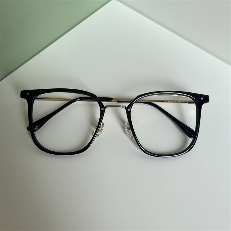 男女通用多边形全框轻盈眼镜架