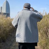 港风秋冬男装短款羊毛呢大衣外套韩版风衣外套DY22P70，男装毛呢大衣，星座1013-1