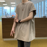 港风夏款男背心运动马甲纯棉水洗做旧坎肩纯色T恤T112P35，男装背心/马甲，星座1013-1