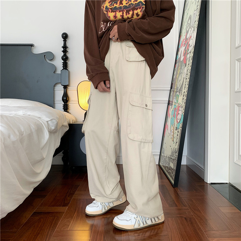 港风秋款男裤工装大口袋直筒休闲长裤h3103,男装休闲裤,星座1013-1