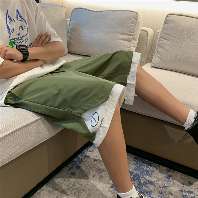 夏款男短裤字母印花假两件休闲工装裤篮球运动五分裤D607P33,男装休闲裤,星座1013-1