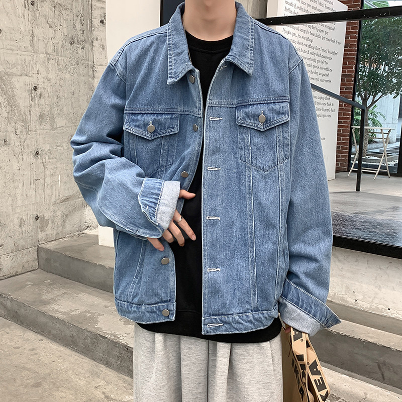 港风四季款男牛仔夹克衫工装牛仔蓝色潮男休闲外套J,男装夹克,星座1013-1