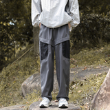 高品质秋款男工装裤拉链拼色抽绳束脚冲锋裤h599P45，男装休闲裤，星座1013-1
