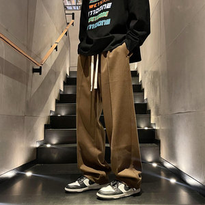 高品质港风春款男休闲裤抽绳束脚裤九分卫裤h061图片