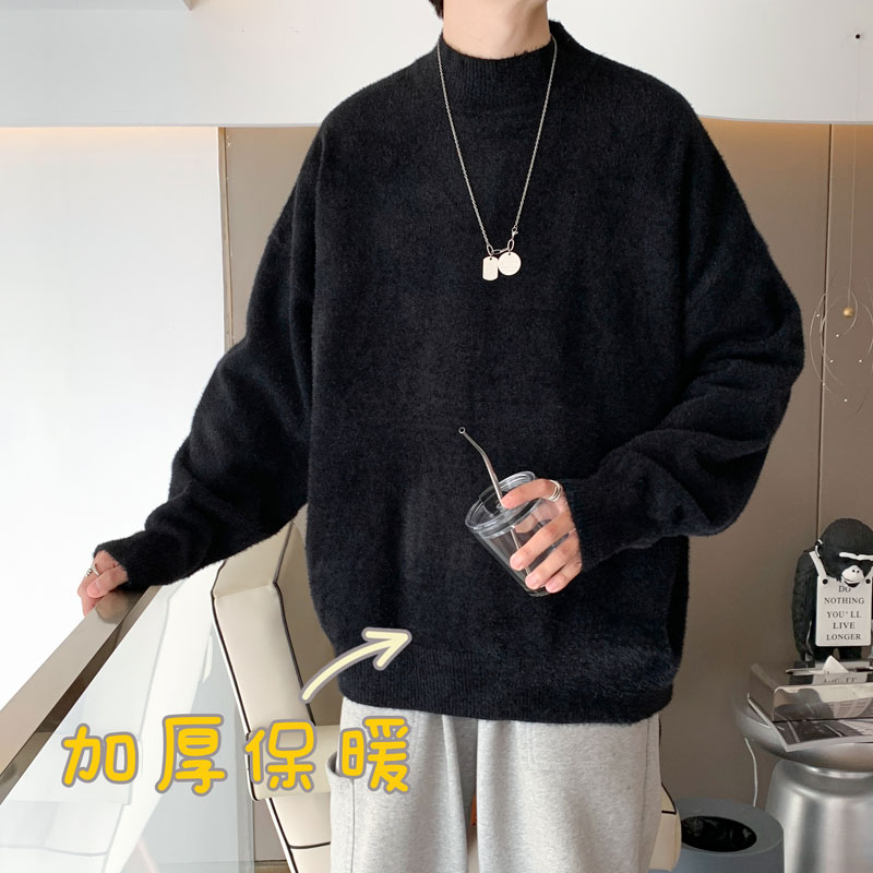 冬加厚男针织衫套头半高领羊毛衫毛衣保暖打底线衣外套M0118,男装针织衫/毛衣,星座1013-1
