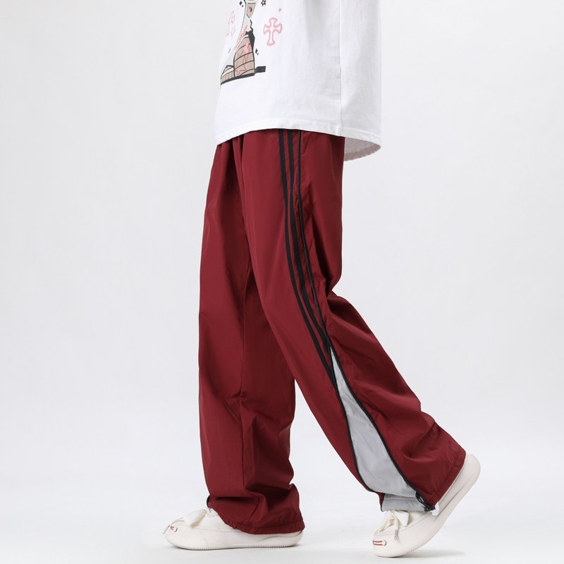 夏款男裤条纹拼接登山冲锋裤抽绳束脚休闲裤h1162P35,男装休闲裤,星座1013-1