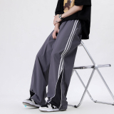 夏款男裤条纹拼接登山冲锋裤抽绳束脚休闲裤h1162P35，男装休闲裤，星座1013-1