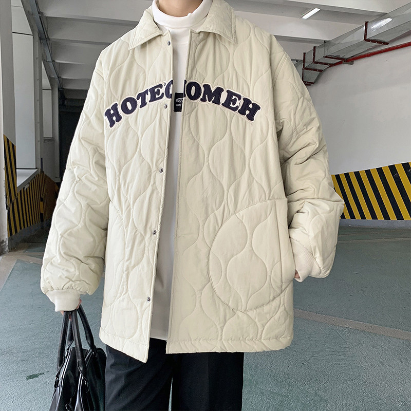 秋冬款男工装棉衣字母印花加厚棉袄宽松休闲外套Y8125,男装棉衣,星座1013-1