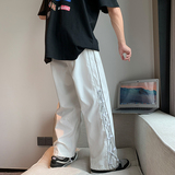 裤子男夏薄款高街ins港风嘻哈抽绳工装休闲运动九分裤H221P38，男装休闲裤，星座1013-1