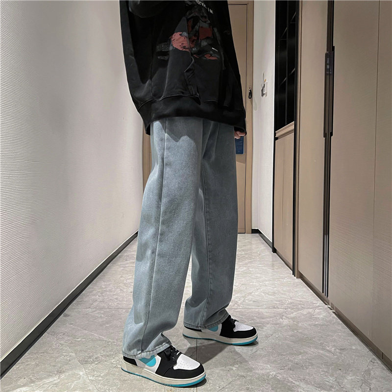 加绒加厚冬款男牛仔裤直筒宽松休闲保暖牛仔长裤n加绒,男装牛仔裤,星座1013-1
