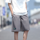 夏款男短裤冰丝裤字母小贴标直筒宽松冲锋裤五分裤D1035P30，男装休闲裤，星座1013-1