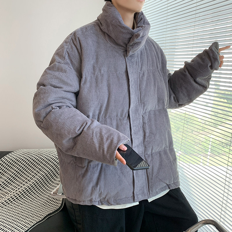 港风冬款男棉衣灯芯绒加厚保暖立领拉链棉服休闲外套Y63,男装棉衣,星座1013-1