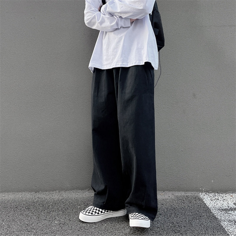 2022港风春款男休闲裤大直筒宽松阔腿老爹裤h7062,男装休闲裤,星座1013-1
