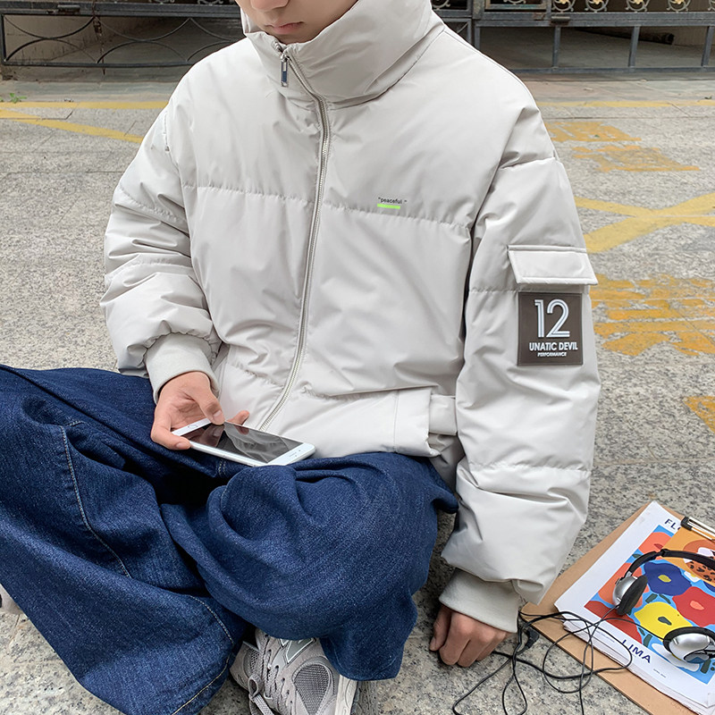 冬款男棉衣字母印花工装口袋立领保暖面包棉服休闲外套Y8798,男装棉衣,星座1013-1
