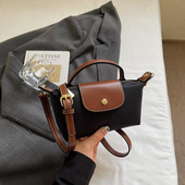 新款 小包包女2025时尚 流行饺子包欧美潮包撞色女包休闲手提斜挎包