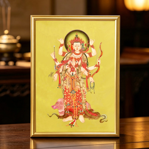 摩利菩萨支天具光积光佛母相框画框摆件玄关书房桌面摆台挂画定制