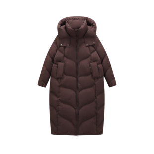 【90鹅绒大波浪大被子鹅绒服】超级保暖宽松加厚长款鹅绒服LD985