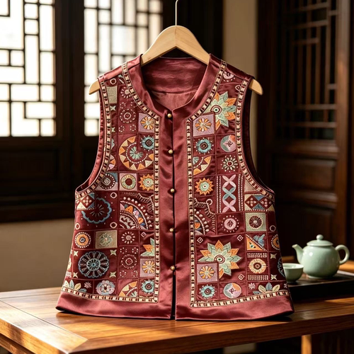 【宝相花重工刺绣马甲】优雅国风复古坎肩新中式背心al010