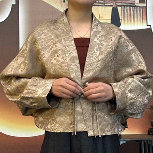 满分桑蚕丝香云纱上衣时尚 百搭女士气质hy2236 茹芯宋锦茶服