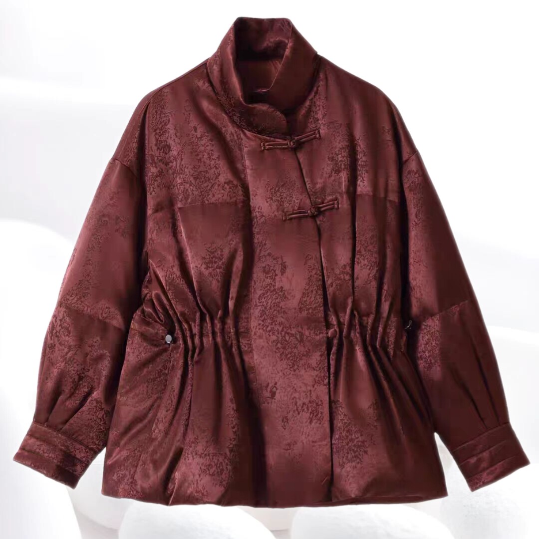 【婉月斜门襟鹅绒服】鹅绒加厚长袖短款中式国风盘扣上衣dz346,女装/女士精品,羽绒服,淘宝优惠券,粉丝福利购,淘宝优惠卷