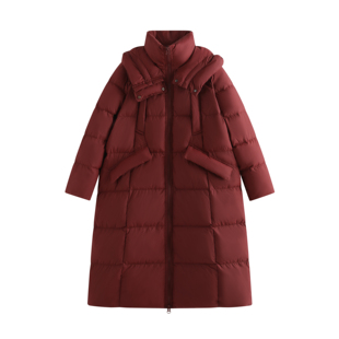 特价清【95白鹅绒泡芙长鹅绒服】长款休闲风保暖轻盈鹅绒服J24569