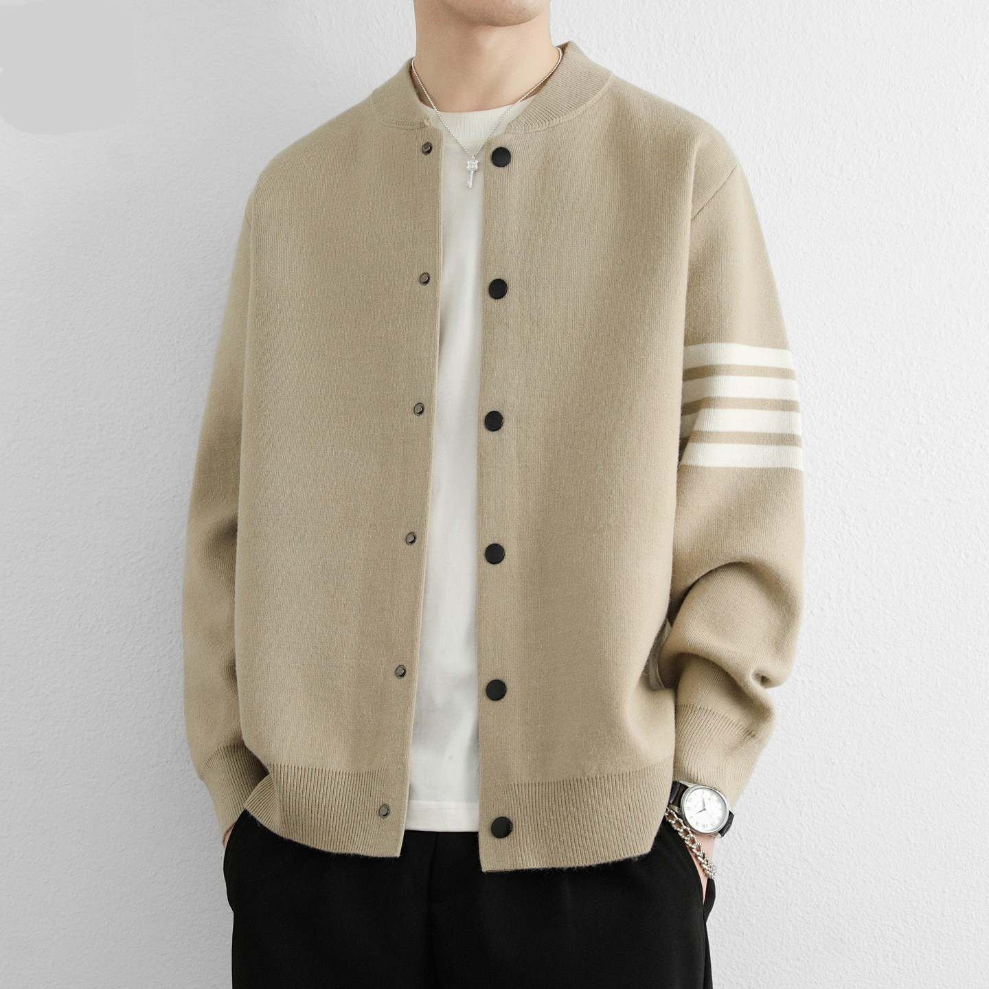 针织开衫外套男2025春秋季新款线衣男宽松休闲夹克秋冬毛衫棒球服,男装,针织衫/毛衣,淘宝优惠券,粉丝福利购,淘宝优惠卷