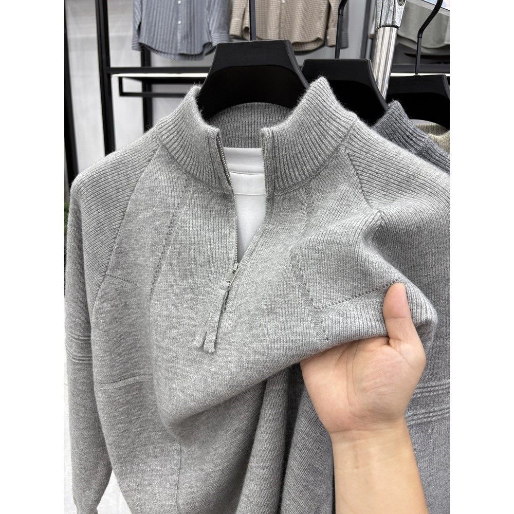 高档羊毛衫秋冬季拉链半高领毛衣中青年男士装加厚保暖针织打底衫,男装,针织衫/毛衣,淘宝优惠券,粉丝福利购,淘宝优惠卷