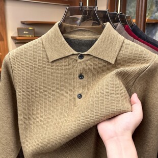 POLO领毛衣提花男士针织衫商务休闲百搭内搭中年爸爸父亲衣服线衣