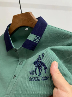 中年男士POLO衫长袖t恤纯棉上衣