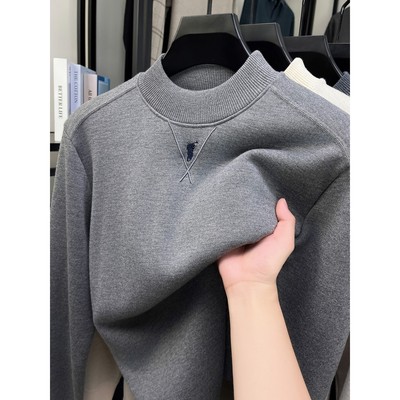 加绒加厚柔软保暖一体绒半高领毛