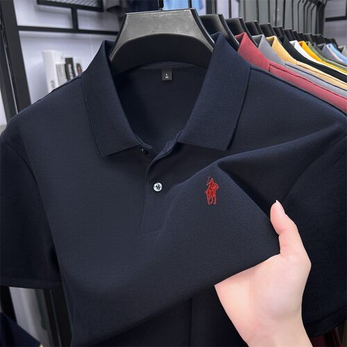 保罗100/%纯棉polo衫男短袖t恤休
