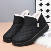 短靴防滑轻便女士雪地靴防寒加厚 女加绒保暖妈妈鞋 冬季 老北京棉鞋