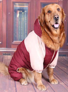 大狗衣服秋冬金毛哈士奇拉布拉多中大型犬狗衣服加厚加绒四脚棉衣