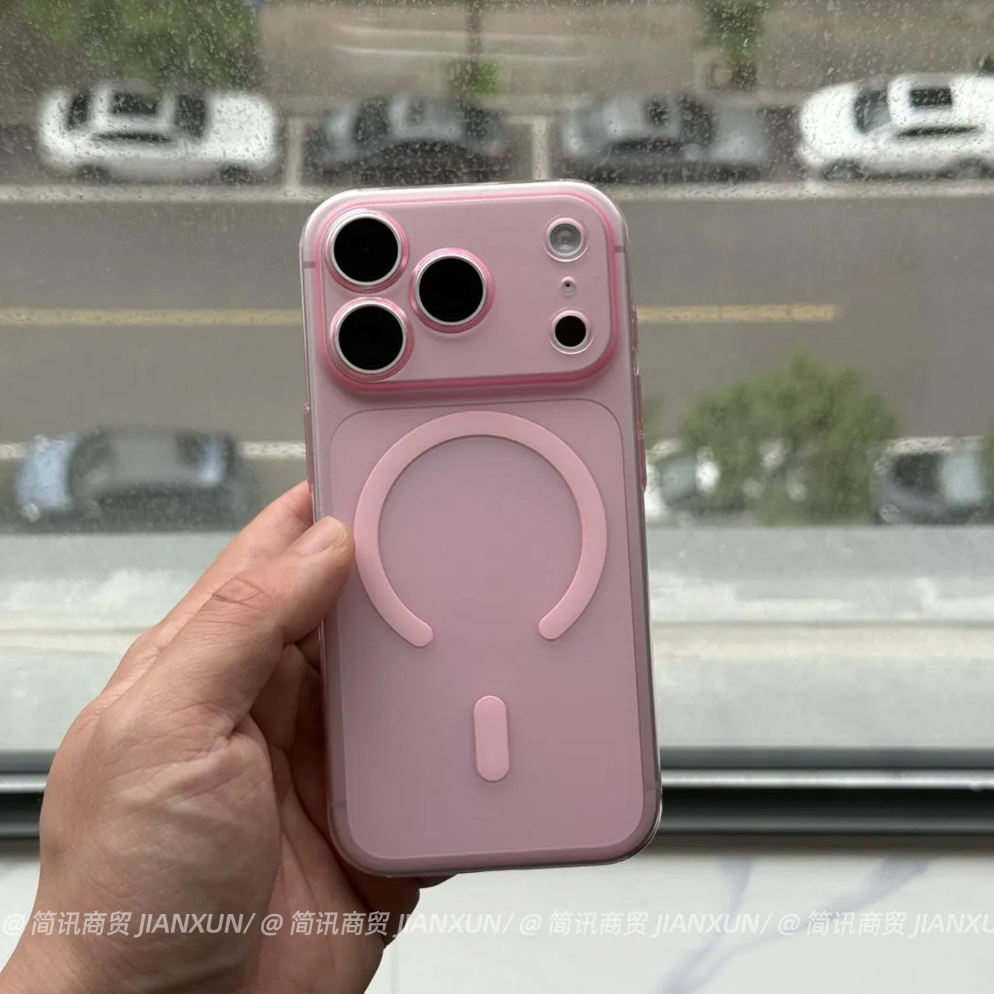 少女~樱花粉适用苹果18pro手机壳iphone18promax/17pro透明0.8mm轻薄磁吸保护套16p/15pro男女新款冰雾pc硬壳