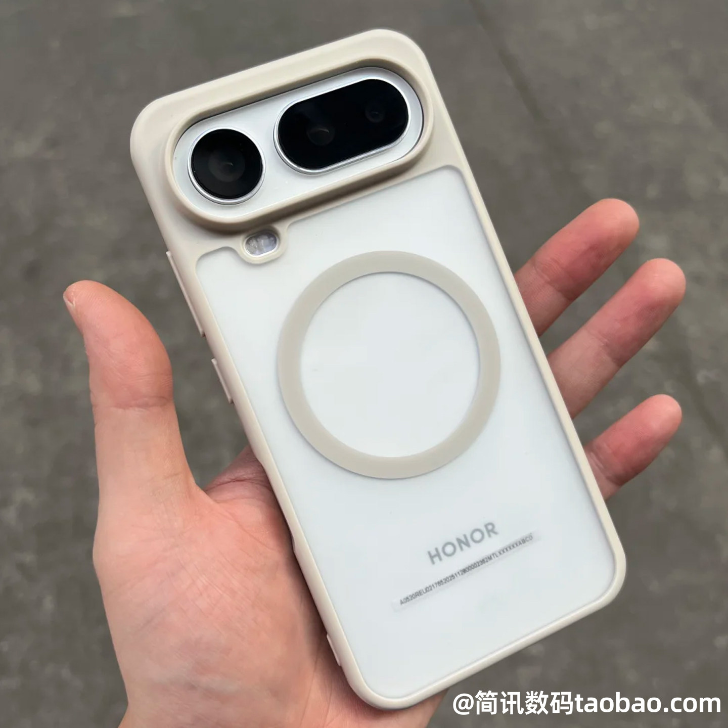 适用荣耀Magic8proAir手机壳高级感灰色半透明磁吸充电保护套honor500pro肤感抗指纹WINrt软包边护甲防摔外壳