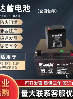 Weida威达蓄电池HX12V7AH12AH17AH24AH33AH38AH65AH100AH消防应急