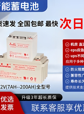 XINNENG昕能蓄电池SN12v9AH24AH38AH65AH100AH120AH消防/UPS电源